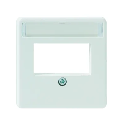 Rutenbeck Zentralstück ZSt UM-MA 2 | RJ45 Wand-Abdeckung 2-fach | Unterputz | Beschriftungsfeld | Kunststoff | reinweiß