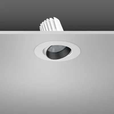RZB LED-Einbaustrahler 911623.002 RONDOS mini | 20W | 2100lm | 3000K | Ra>90 | schwenkbar | Alu weiß | Ø143mm