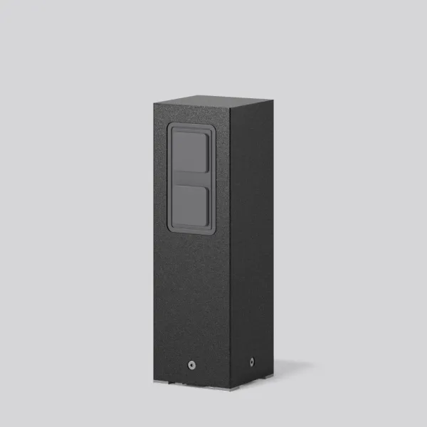 RZB Steckdosensäule 983009.0031 | 2 Schutzkontakt-Steckdosen | Aluminium Edelstahl | 120x120x376 mm | anthrazit