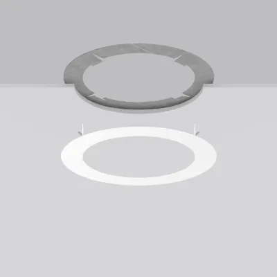 RZB Einbaurahmen 983078.002 | Sanierungsrahmen rund | Stahlblech pulverbeschichtet | Ø 360 mm | DA 250–260 mm | weiß