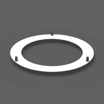 RZB Aufnahmering 982389.002 | Befestigungssatz für Stoffschirm | Ø 331 mm | Höhe 10 mm | Stahl | weiß