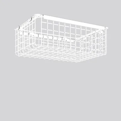 RZB Ballschutzkorb 981168.002 | Schutzkorb für Leuchten | 540x375x185 mm | Stahl pulverbeschichtet | weiß