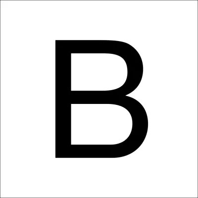 RZB Klebebuchstabe B 99222.013.B | Großbuchstabe selbstklebend | 100 mm Höhe | schwarz | für Hausnummernleuchte