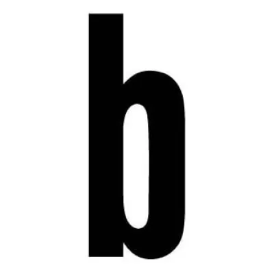 RZB Zimmermann Klebebuchstabe b 99222.013.B/K | selbstklebend | schwarz | 100mm Höhe | für Hausnummern