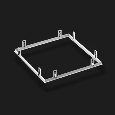 RZB Einbaurahmen 981942.002 | Parledo | Montagerahmen 625er Modul | 649x649 mm | Federmontage | Stahlblech | weiß