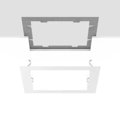 RZB Einbaurahmen 983083.002 | Sanierungsrahmen quadratisch | 400x400x1 mm | Stahlblech | Zubehör | weiß