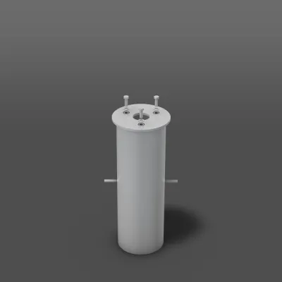 RZB Eingrabstück 982155.000 | Befestigungssatz für Pollerleuchten | Aluminium | Ø153mm | Höhe 396mm | Zubehör | silber