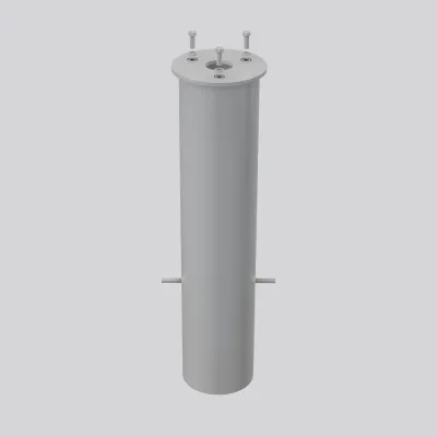 RZB Eingrabstück 982156.000 | Befestigungssatz für Erdinstallation | Aluminium | Ø153 mm | Höhe 600 mm | silber