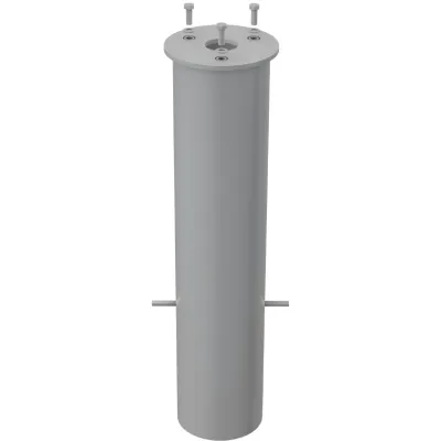 RZB Eingrabstück 982156.000 | Befestigungssatz für Erdinstallation | Aluminium | Ø153 mm | Höhe 600 mm | silber