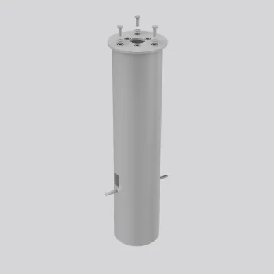 RZB Eingrabstück 982156.000 | Befestigungssatz für Erdinstallation | Aluminium | Ø153 mm | Höhe 600 mm | silber