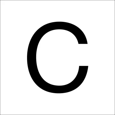 RZB Klebebuchstabe C 99222.013.C | selbstklebend | Großbuchstabe 100mm | schwarz | Kunststoff | wetterfest | biegbar