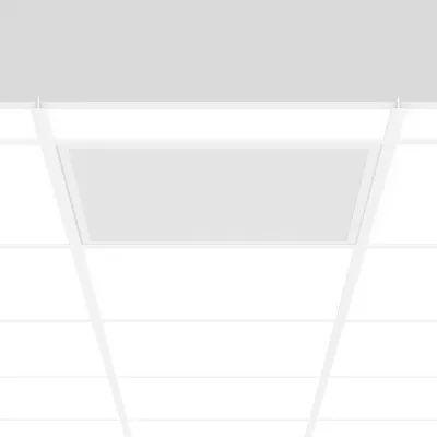 RZB LED-Deckeneinbauleuchte 62x62 cm | 26-37W | 4000K | DALI dimmbar | UGR<19 | Aluminium weiß