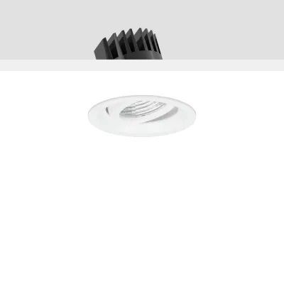 RZB LED-Einbaustrahler 901836.002.76 LEVIDO SWING rund | 7,5–12W | 730–1150lm | 3000K | DALI dimmbar | Aluminium weiß