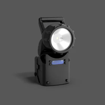 RZB LED Handscheinwerfer 672317.003 | Notleuchte | 2W 140lm | 3h Akku | IP43 | schwarz | Ladestation | 12V KFZ