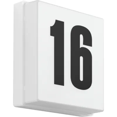 RZB Hausnummernleuchte LED 221167.002 | superflach 226x226 mm | 4000K 230 lm | IP44 IK06 | Kunststoff weiß