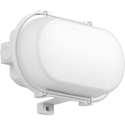 RZB LED-Ovalleuchte 501048.009.1 | Feuchtraumleuchte 6,5–8W 3000K | 720–910lm | IP65 | IK04 | Kunststoff/Glas | grau