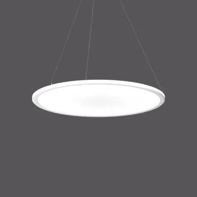 RZB LED-Pendelleuchte 312158.002 | 39W | 3000K | UGR<19 | Ø580mm | Alu weiß | Büro | 3250lm | flach 15mm