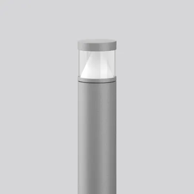 RZB LED-Pollerleuchte 612163.004 Mega Cone | 10W | 770 lm | 3000K warmweiß | IP65 | Ø115 mm | Aluminium | silber