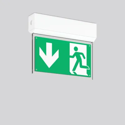 RZB LED-Rettungszeichenleuchte 672841.002.F1 | IP54 | Bluetooth | 24m | 4000K | 3h Akku | Weiß