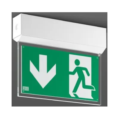 RZB Exeo S LED-Notleuchte | 4W | 4000K | 3h | IP54 | 24m | Selbsttest | Wand/Decke | weiß