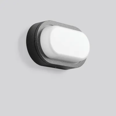 RZB LED-Wand- und Deckenleuchte 582061.0031 | Oval | 8W 3000K 490lm | IP65 | Aluminium anthrazit | für Außenbereich