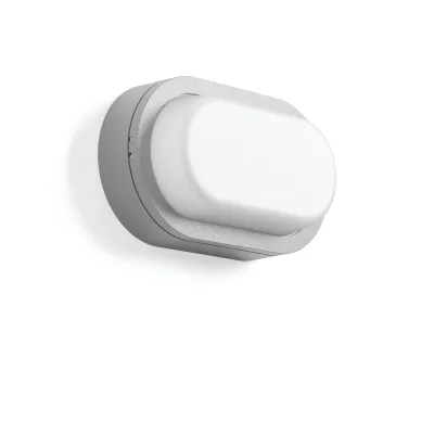 RZB LED-Wand- und Deckenleuchte Alu-Lux oval 582062.004 | 12W | 680lm | 3000K warmweiß | Aluminium silber | IP65
