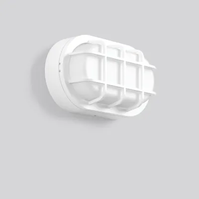 RZB LED-Wand- und Deckenleuchte 582063.002 | AluLux Oval | 8W 480lm 3000K | IP65 | Aluminium Weiß | Außenleuchte
