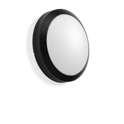 RZB Wand- und Deckenleuchte 581639.0031.1 | LED 22W 4000K | IP65 | rund Ø400mm | Aluminium anthrazit | opal Glas außen