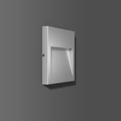 RZB LED-Wandanbauleuchte 581633.004 | BrickEVO | 10W | 3000K warmweiß | 200x200x24 mm | IP65 | Aluminium silber