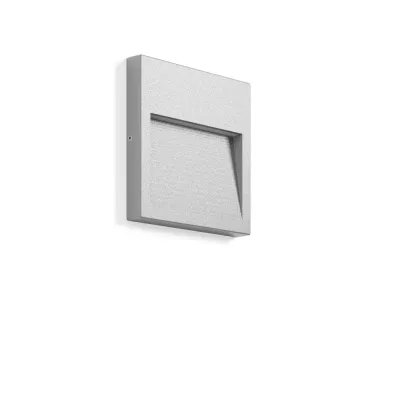 RZB LED-Wandanbauleuchte 581633.004 | BrickEVO | 10W | 3000K warmweiß | 200x200x24 mm | IP65 | Aluminium silber