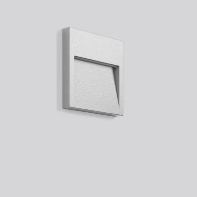 RZB LED-Wandanbauleuchte 581633.004 | BrickEVO | 10W | 3000K warmweiß | 200x200x24 mm | IP65 | Aluminium silber