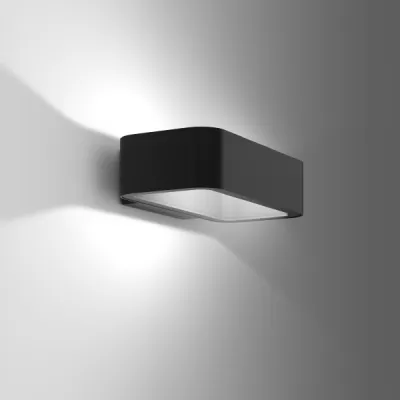 RZB LED-Wandleuchte Home 103 | 9W | 300lm | 3000K warmweiß | IP54 | Aluminium anthrazit | 220x130x55 mm
