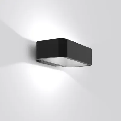 RZB LED-Wandleuchte Home 103 | 9W | 300lm | 3000K warmweiß | IP54 | Aluminium anthrazit | 220x130x55 mm