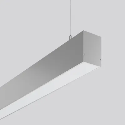 RZB LED Pendelleuchte 312313.004.1 | Less is More 50 | 34W | 4050lm | 4000K | 1407mm | Silber Aluminium | Opal Diffusor