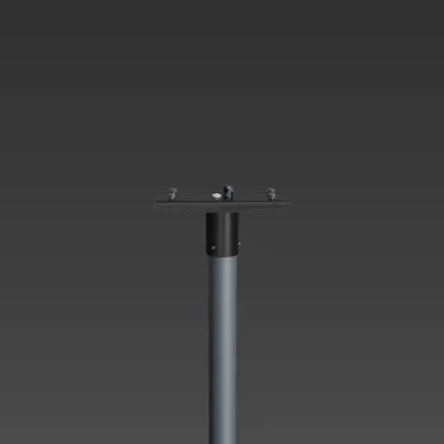 RZB Mastaufsatz L346 982003.0031 | Mastaufsatz für 2 Strahler Lightstream LED Maxi | Ø76mm | Stahl verzinkt | anthrazit
