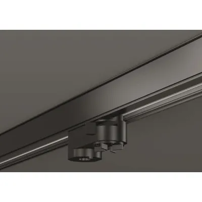 RZB Leuchtenanschlussadapter 70318.003 | 3-Phasen-Stromschienen Adapter | 3-polig | 10A 250V | schwarz | 85mm