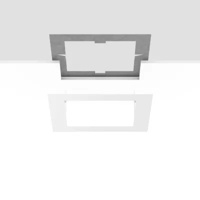 RZB Einbaurahmen 983082.002 | Sanierungsrahmen quadratisch | Stahlblech | 320x320x1 mm | weiß