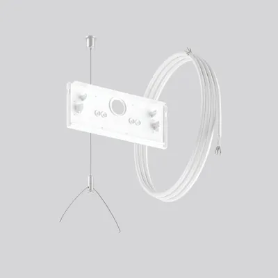RZB Kupplung/Verbinder gerade 983344.000 | Verbindungskit für LUMARA Pendelleuchten | Seilpendel Nickel | 1710x160x62 mm