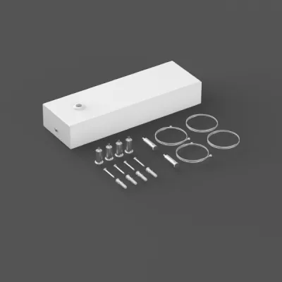RZB Seilpendel Sidelite ECO 982035.022 | Befestigungssatz | mit Baldachin | 300x100x50 mm | Stahl | weiß