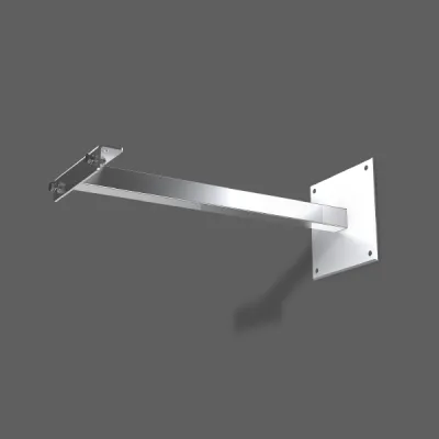 RZB Wandausleger 982058.000 | Lightstream LED Wandhalterung | 500x180x180 mm | Edelstahl | Befestigungssatz