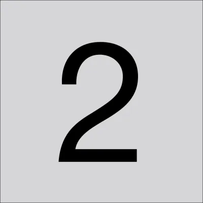 RZB Zimmermann Klebeziffer 2 | 99222.003.2 | Hausnummer Ziffer selbstklebend | 100mm Höhe | schwarz