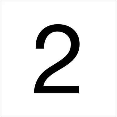 RZB Klebeziffer 2 99223.013.2 | Hausnummer Ziffer selbstklebend | 120mm Höhe | transparent | schwarz