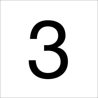 RZB Klebeziffer 3 | 99223.013.3 | selbstklebende Hausnummer | schwarz | 120 mm | wetterfest | Folie | transparent