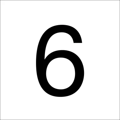 RZB Klebeziffer 6 120mm 99223.013.6 | selbstklebend | schwarz | wasserfest | Hausnummer