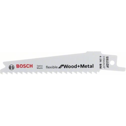 Bild: Säbelsägeblatt S 511 DF Flexible for Wood and Metal, 5 Stück (Länge 100mm)