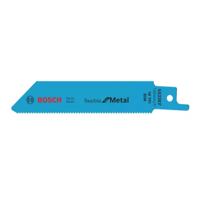 Bosch Säbelsägeblätter S 522 EF 2608656012 | Metall, Stahl, NE-Metalle | 100 mm | 1,4 mm Zahnung | 5 Stück | Bimetall