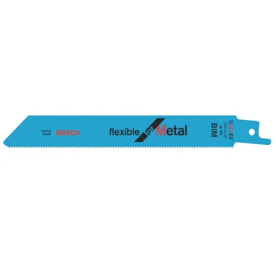 Bosch Säbelsägeblatt S 922 EF 2608656028 | Metall & Stahl | Bimetall | 150 mm Länge | 1,4 mm Zahnung | 100 Stück Schwarz