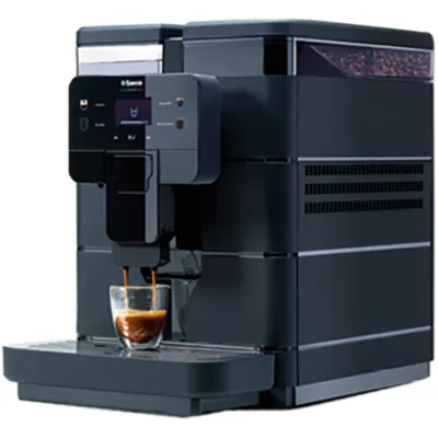 Saeco Kaffeevollautomat Royal Black 9J0040 | 2,5l Wassertank | 600g Bohnenbehälter | Edelstahl | Schwarz