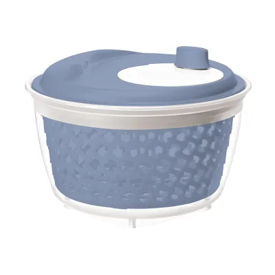 Rotho Salatschleuder Fresh 4,5l | Kunststoff | BPA-frei | Kurbel | rutschfest | spülmaschinengeeignet | blau