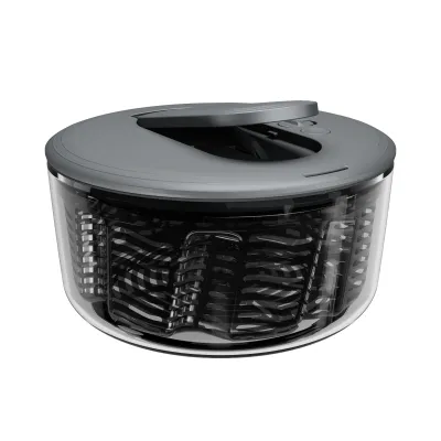 Zyliss Salatschleuder Swift Dry L E940026 | Salatschüssel 6L | AquaVent-Technologie | BPA-frei | rutschfest | grau